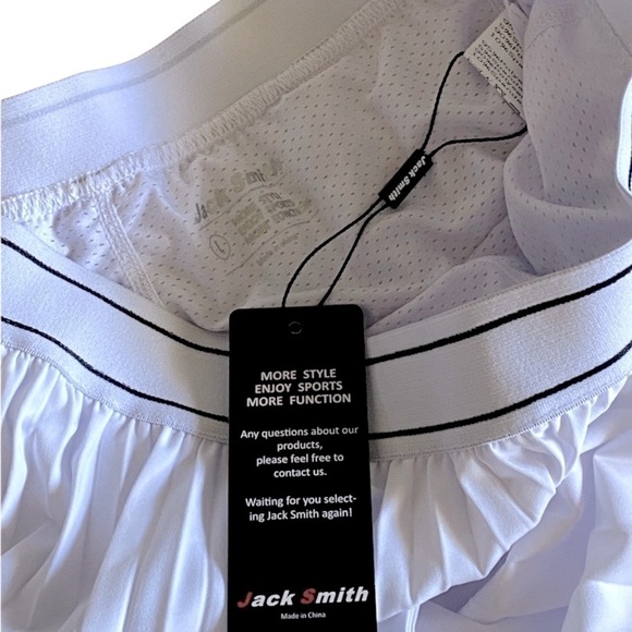 Jack Smith Pleated Mini Skirt/Skort Women’s Large White NWT Tenniscore - Picture 4 of 13